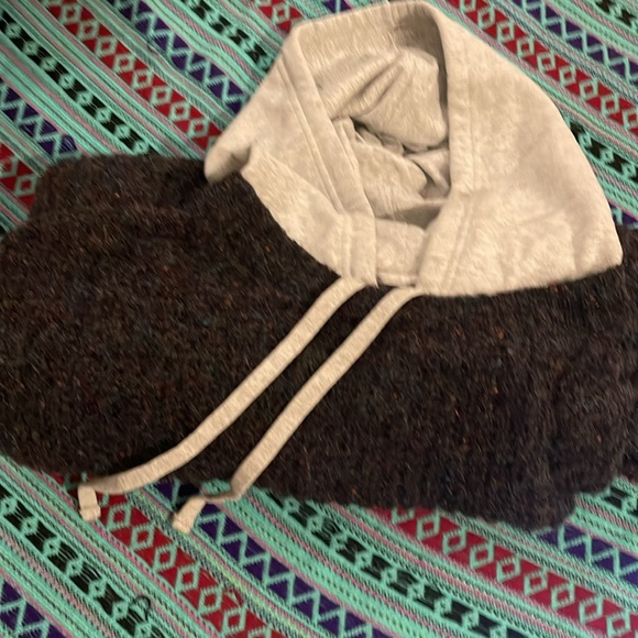 ✨BWOT✨ Chunky knit 🧶 Pullover with Jersey Hoodie Slouchy Oversized Comfy 🤗 - Picture 9 of 10